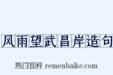 风雨望武昌岸造句是什么意思的图片